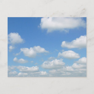 Cartão Postal Nuvens de Ar Fresco no Céu Azul