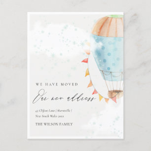 Cartão Postal Nuvens de Balões de Ar Quente Cuto Estrelas que Mo