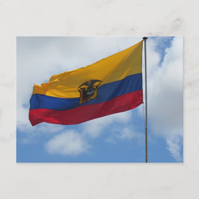 Cartão Postal nuvens de bandeira do equador (Frente)