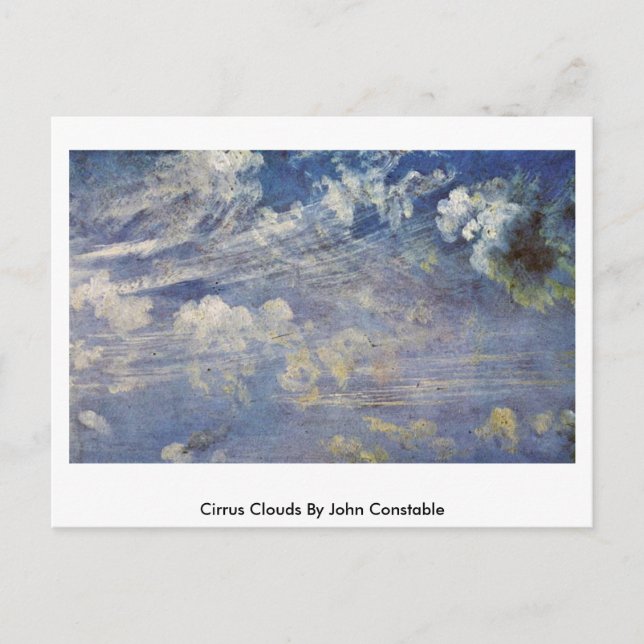 Cartão Postal Nuvens De Cirrus Por John Constable (Frente)