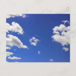 Cartão Postal Nuvens de Fluffy Brancas do Céu Azul Profundo, Fot