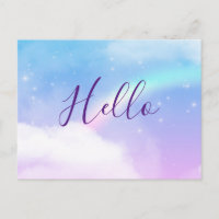 Nuvens de Pastel mágicas e um Arco-íris