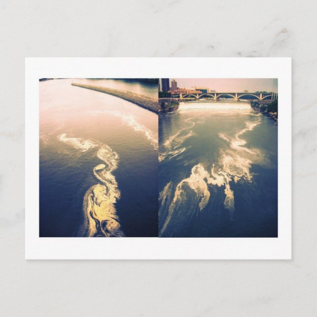 Cartão Postal nuvens de rios (Frente)