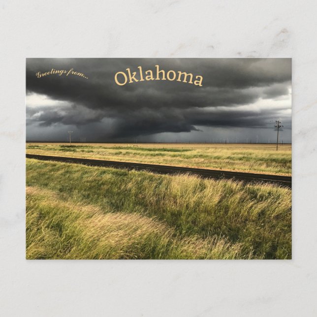 Cartão Postal Nuvens de Tempestade em Oklahoma (Frente)