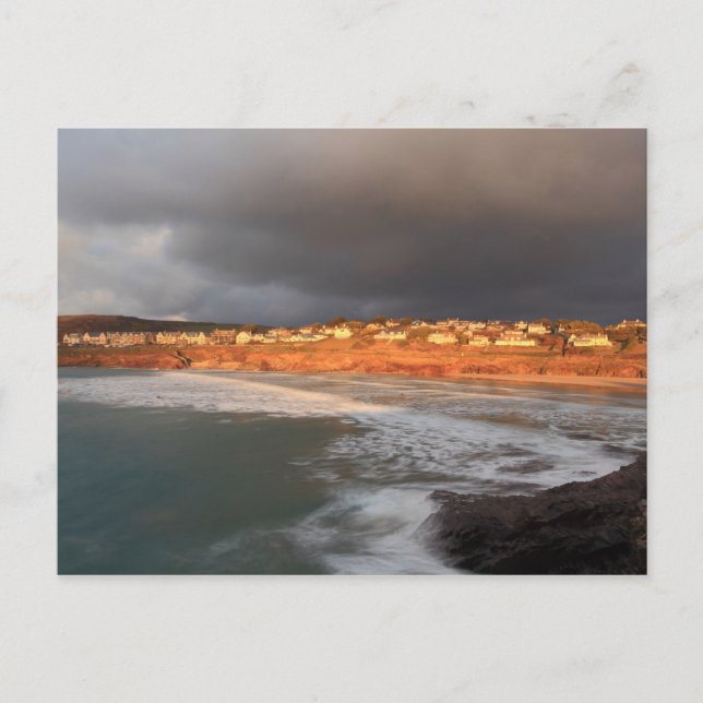 Cartão Postal Nuvens De Tempestade Sobre Polzeath (Frente)