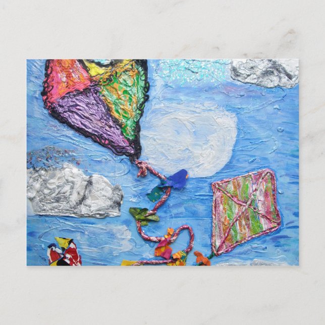 Cartão Postal nuvens e sonhos de pipa (Frente)