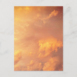 Cartão Postal Nuvens Laranja Rosa Paisagem de Nuvens