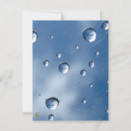 Cartão Postal Nuvens refletidas em gotas de poeira contra o céu