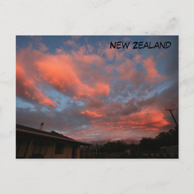 Cartão Postal Nuvens Rosa (Frente)