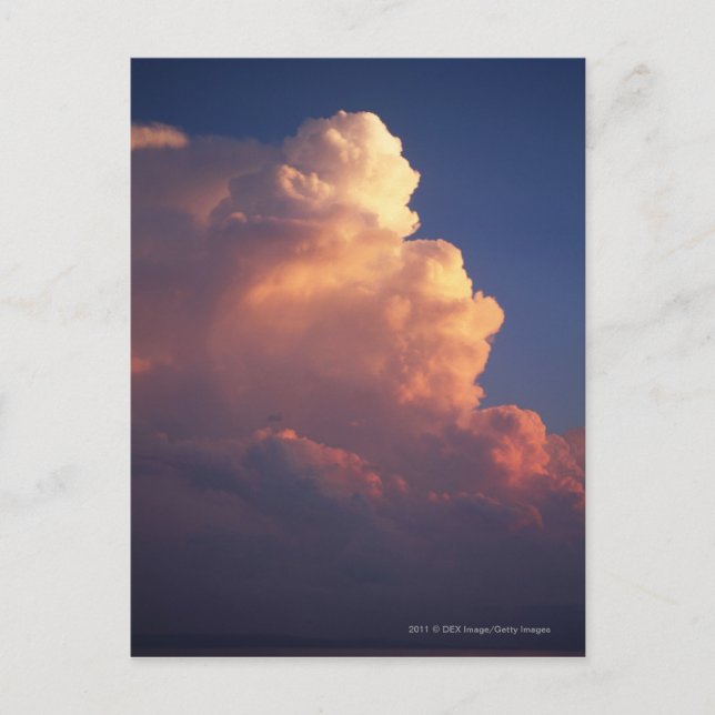 Cartão Postal Nuvens sobre o mar no pôr do sol (Frente)