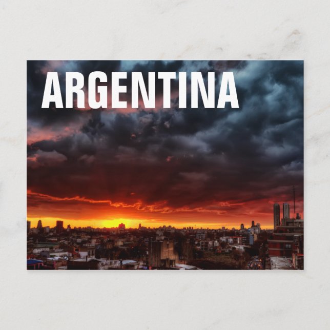 Cartão Postal Nuvens, Sol E Vermelho (Frente)