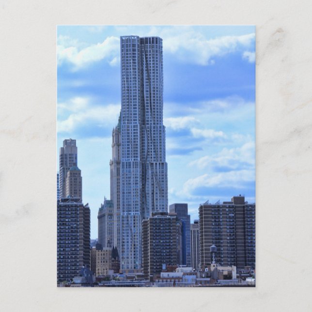 Cartão Postal NY By Gehry / 8 Ruas de Spruce do rio Este A1 (Frente)