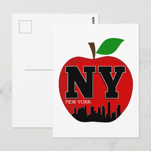 CARTÃO POSTAL NY NOVA YORK A GRANDE MAÇÃ (Frente/Verso)