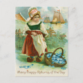 Cartão Postal NY Public Library Vintage Birthday Card # 3