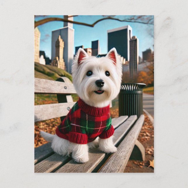 Cartão Postal NY Westie (Frente)