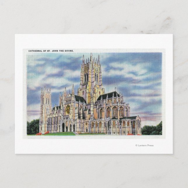 Cartão Postal NYC, Catedral de Ruas de Nova Iorque. (Frente)