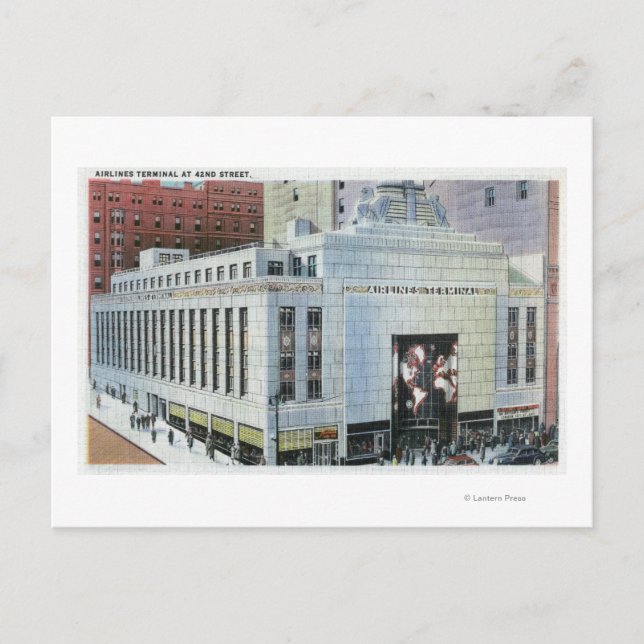 Cartão Postal NYC, Nova York42nd Street View of Terminals (Vista (Frente)