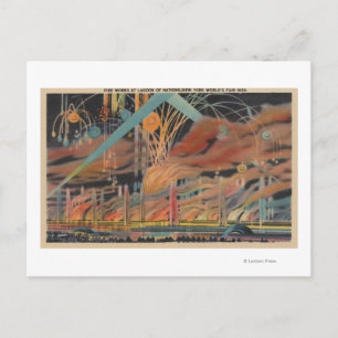 Cartão Postal NYC, NY - Fogos de artifício na Lagoa das Nações