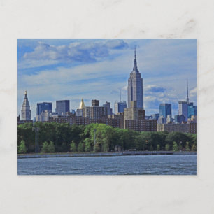 Cartão Postal NYC Skyline, a partir do rio Leste de 2002