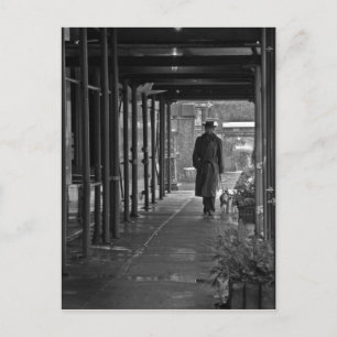 Cartão postal NYC Winter Dog Walker