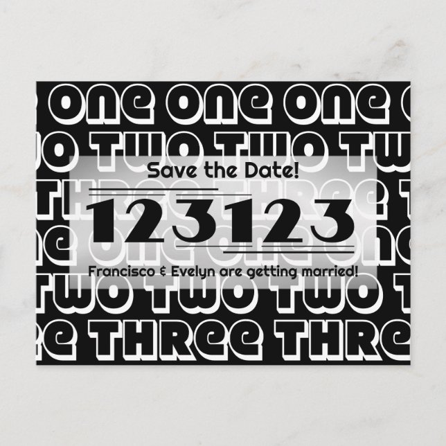 Cartão Postal NYE 2023 123123 Casamento Salve a Data Cartão-Post (Frente)