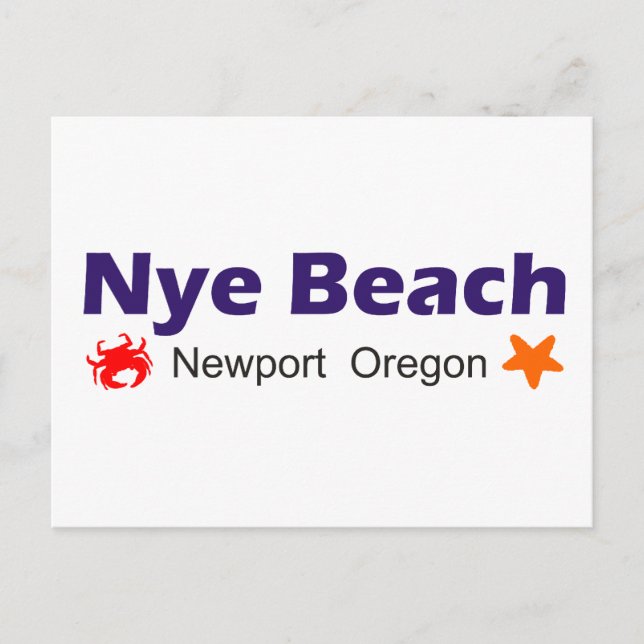 Cartão Postal Nye Beach Newport Oregon (Frente)