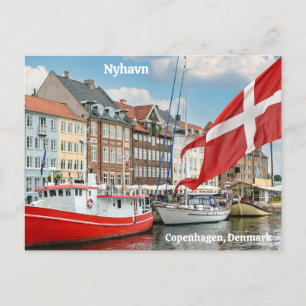 Cartão Postal Nyhavn Copenhagen Dinamarca