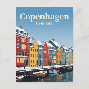 Cartão Postal Nyhavn, Copenhague, Dinamarca