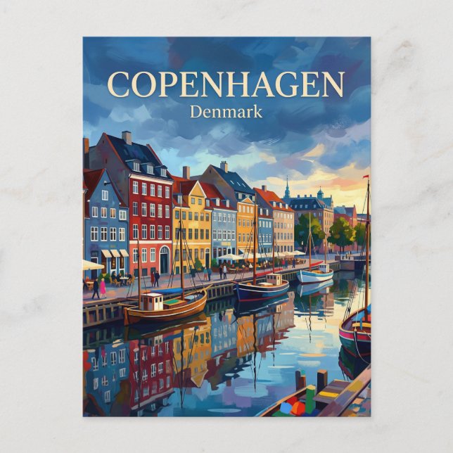 Cartão Postal Nyhavn Dinamarca (Frente)