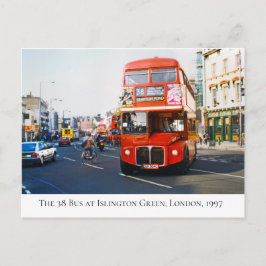 Cartão Postal O 38 ônibus em Islington Green em Primavera 1997