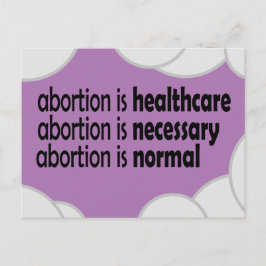 Cartão Postal o aborto é saúde, necessário, normal
