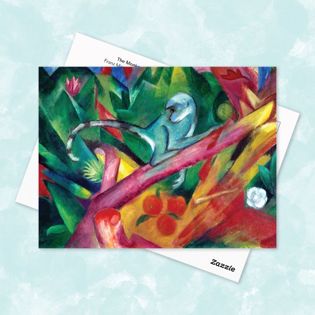 Cartão Postal O Abstrato de Macaco Franz Marc (Criador carregado)