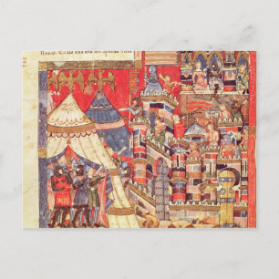 Cartão Postal O acampamento grego e a cidade de Troy