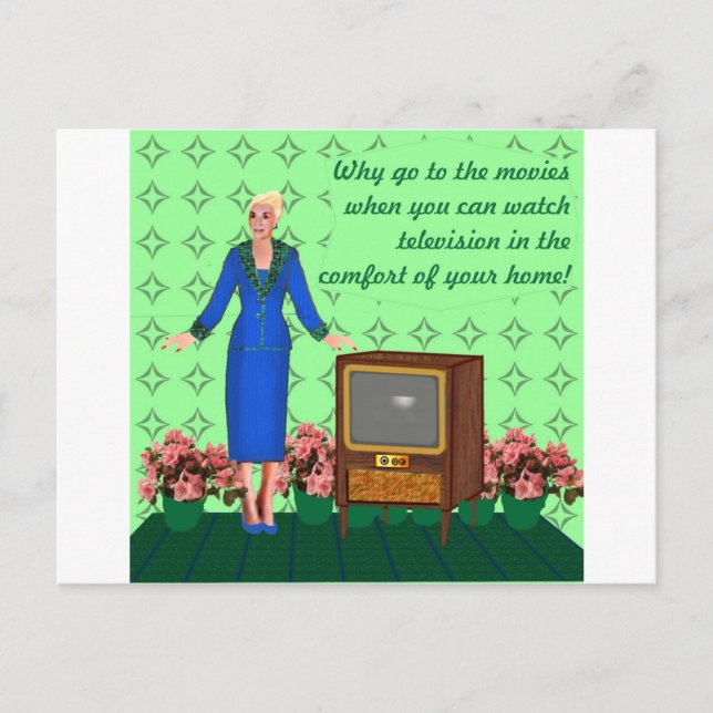 Cartão Postal O advento da televisão (Frente)