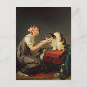 Cartão Postal O Almoço do Gato Marguerite Gérard Art