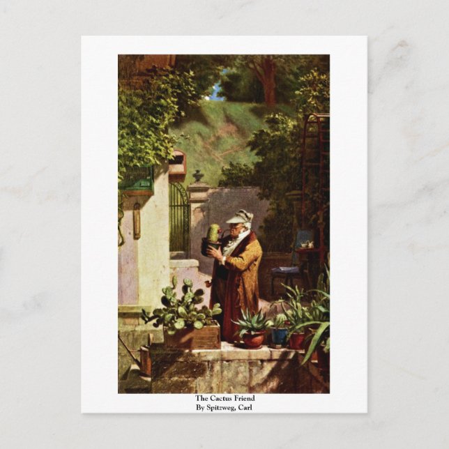 Cartão Postal O Amigo Cactus De Spitzweg, Carl (Frente)