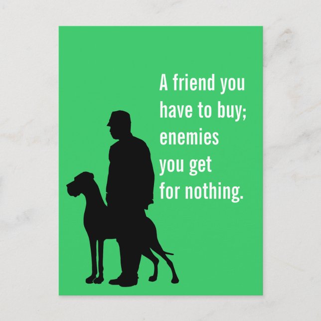 Cartão Postal O amigo especial Cão (Frente)