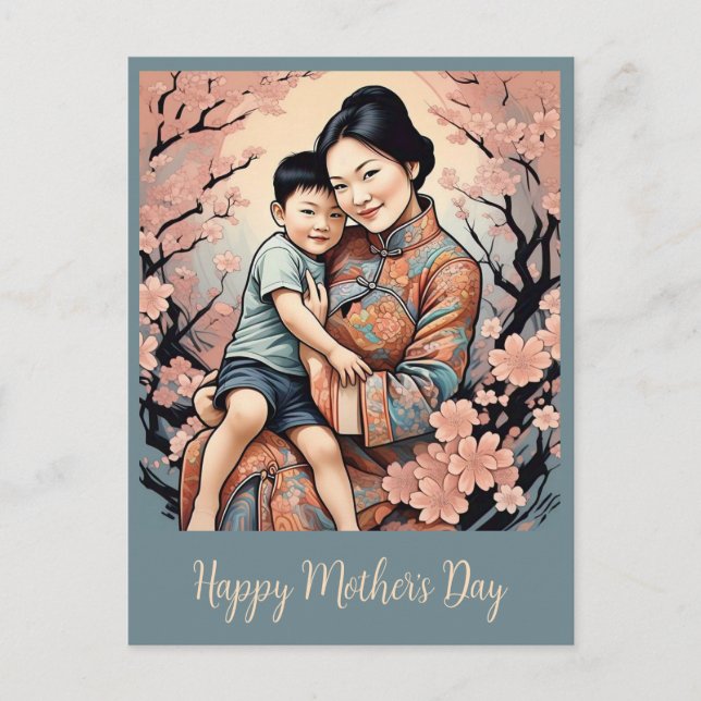 CARTÃO POSTAL "O AMOR DA MÃE" (Frente)