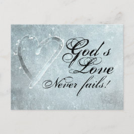 Cartão Postal O amor de Deus nunca falha no Dia de os namorados