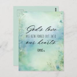 Cartão Postal O Amor de Deus Romano Foi Dourado Em Nossos Coraçõ