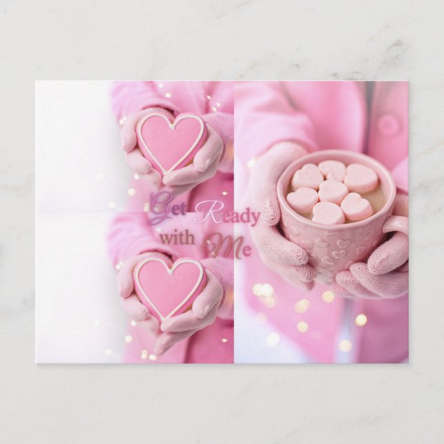 Cartão Postal O amor do coração se prepara comigo (Frente)