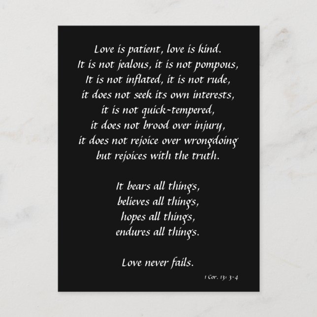 Cartão Postal O amor é (Frente)