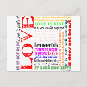 Cartão Postal O amor é...