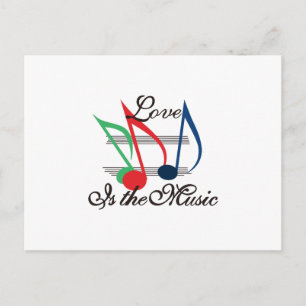 Cartão Postal O amor é a música