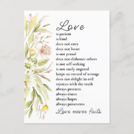 Cartão Postal O amor é Bíblia dos Parabéns de Casamento