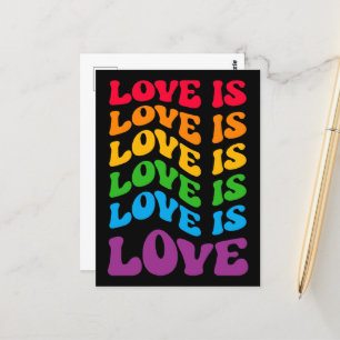 Cartão Postal O amor é Gay LGBT