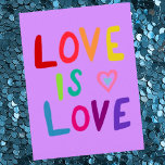 Cartão Postal O AMOR É O Arco-Íris Colorido<br><div class="desc">Adicione seu próprio texto ou use-o como arte de parede em um quadro ou preso a um corkboard. Seria divertido para um quarto, como cartão postal de aniversário, ou para iluminar o dia de alguém! Você também pode escolher uma cor de fundo. Verifique meu compro se há mais itens correspondentes...</div>