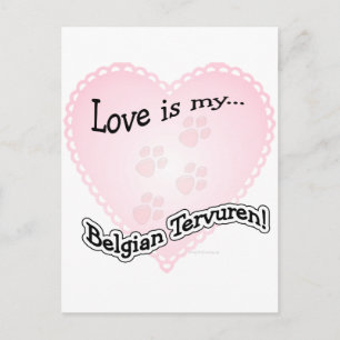 Cartão Postal O amor é o meu Tervuren belga