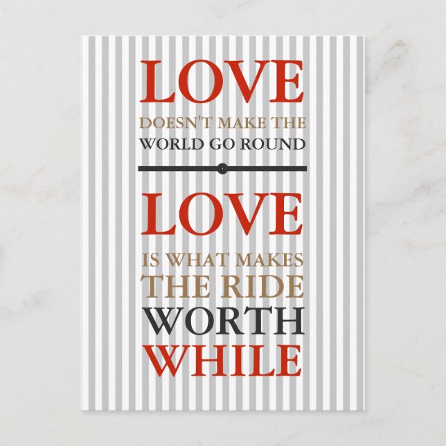 Cartão postal - O amor é o que... (Frente)