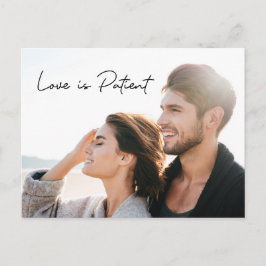 Cartão Postal O Amor é Paciente Foto Salve a nova data Casamento